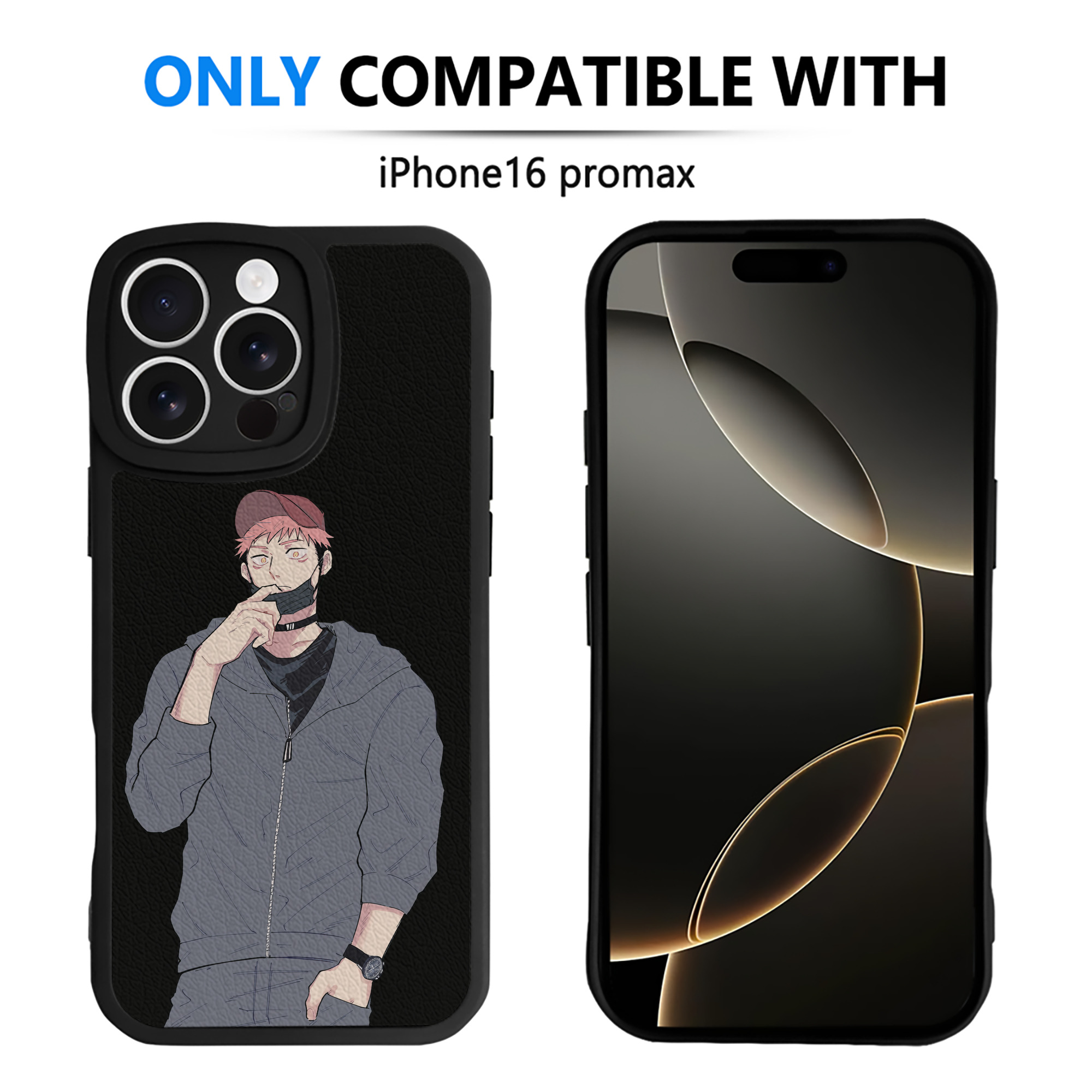 （画像用） 呪術廻戦 Jujutsu Kaisen 【iPhone 16シリーズ対応】シリコンスマホケース（レザー調） 材質：シリコン